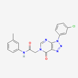 molecular formula C19H15ClN6O2 B2629779 2-(3-(3-chlorophenyl)-7-oxo-3H-[1,2,3]triazolo[4,5-d]pyrimidin-6(7H)-yl)-N-(m-tolyl)acetamide CAS No. 847384-74-1