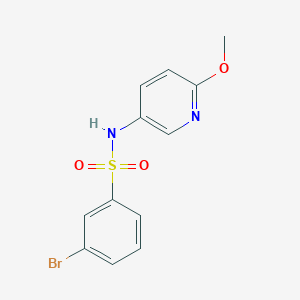 molecular formula C12H11BrN2O3S B262979 3-bromo-N-(6-methoxy-3-pyridinyl)benzenesulfonamide 