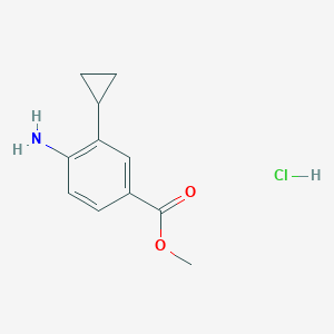 molecular formula C11H14ClNO2 B2629803 4-氨基-3-环丙基苯甲酸甲酯盐酸盐 CAS No. 2044702-51-2