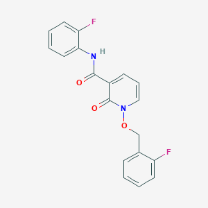 molecular formula C19H14F2N2O3 B2629814 N-(2-fluorophenyl)-1-[(2-fluorophenyl)methoxy]-2-oxopyridine-3-carboxamide CAS No. 868678-77-7