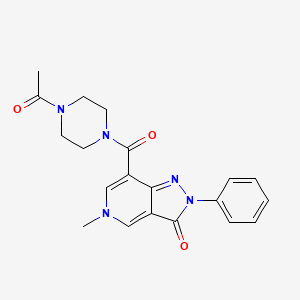 molecular formula C20H21N5O3 B2629815 7-(4-乙酰哌嗪-1-羰基)-5-甲基-2-苯基-2H-吡唑并[4,3-c]吡啶-3(5H)-酮 CAS No. 921513-55-5