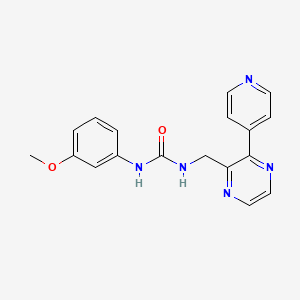 molecular formula C18H17N5O2 B2629825 1-(3-甲氧苯基)-3-{[3-(吡啶-4-基)吡嗪-2-基]甲基}脲 CAS No. 2097930-96-4