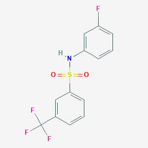 molecular formula C13H9F4NO2S B262983 N-(3-fluorophenyl)-3-(trifluoromethyl)benzenesulfonamide 