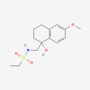 molecular formula C14H21NO4S B2629846 N-((1-hydroxy-6-methoxy-1,2,3,4-tetrahydronaphthalen-1-yl)methyl)ethanesulfonamide CAS No. 2034259-41-9