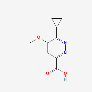 molecular formula C9H10N2O3 B2629853 6-环丙基-5-甲氧基哒嗪-3-羧酸 CAS No. 2375259-07-5