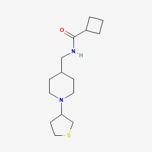 molecular formula C15H26N2OS B2629858 N-((1-(四氢噻吩-3-基)哌啶-4-基)甲基)环丁烷甲酰胺 CAS No. 2034506-04-0