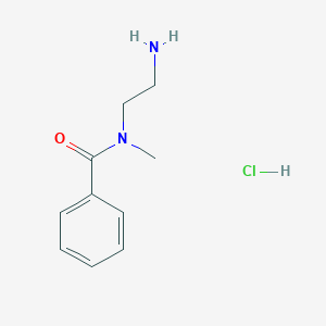 molecular formula C10H15ClN2O B2629859 N-(2-氨基乙基)-N-甲基苯甲酰胺；盐酸盐 CAS No. 2551119-49-2