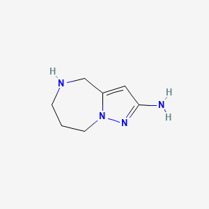 molecular formula C7H12N4 B2629861 4H,5H,6H,7H,8H-吡唑并[1,5-a][1,4]二氮杂卓-2-胺 CAS No. 2095409-92-8
