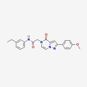 molecular formula C23H22N4O3 B2629867 N-(3-乙基苯基)-2-[2-(4-甲氧基苯基)-4-氧代吡唑并[1,5-a]吡嗪-5(4H)-基]乙酰胺 CAS No. 941907-23-9
