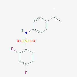 molecular formula C15H15F2NO2S B262987 2,4-difluoro-N-(4-isopropylphenyl)benzenesulfonamide 