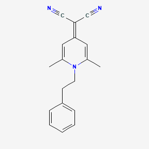 B2629874 2-(2,6-dimethyl-1-phenethylpyridin-4(1H)-ylidene)malononitrile CAS No. 403830-91-1