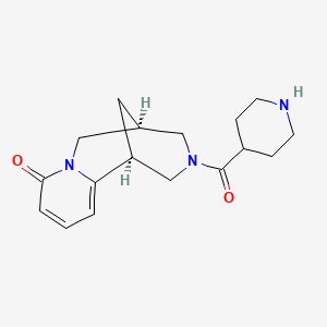 molecular formula C17H23N3O2 B2629878 (1S,9R)-11-(4-哌啶基羰基)-7,11-二氮杂三环[7.3.1.0~2,7~]十三-2,4-二烯-6-酮 CAS No. 1820572-47-1