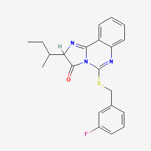 molecular formula C21H20FN3OS B2629889 2-仲丁基-5-[(3-氟苄基)硫代]咪唑并[1,2-c]喹唑啉-3(2H)-酮 CAS No. 1023847-59-7