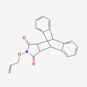 molecular formula C21H17NO3 B2629894 17-(烯丙氧基)-17-氮杂五环[6.6.5.0~2,7~.0~9,14~.0~15,19~]十九烷-2(7),3,5,9(14),10,12-己烯-16,18-二酮 CAS No. 478029-55-9