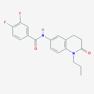 molecular formula C19H18F2N2O2 B2629895 3,4-二氟-N-(2-氧代-1-丙基-1,2,3,4-四氢喹啉-6-基)苯甲酰胺 CAS No. 941991-04-4