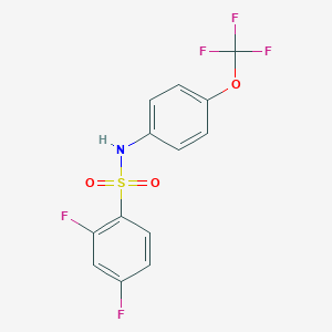 molecular formula C13H8F5NO3S B262991 2,4-difluoro-N-[4-(trifluoromethoxy)phenyl]benzenesulfonamide 