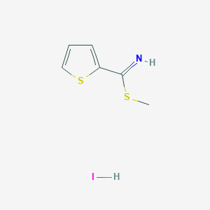 molecular formula C6H8INS2 B2629912 Methyl thiophene-2-carbimidothioate hydroiodide CAS No. 59918-64-8