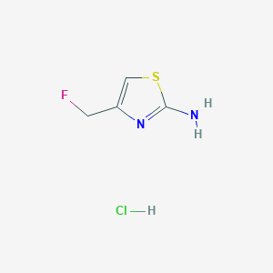 molecular formula C4H6ClFN2S B2629926 4-(Fluoromethyl)-1,3-thiazol-2-amine hydrochloride CAS No. 1848253-55-3