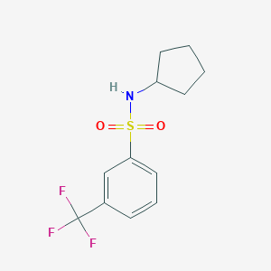 molecular formula C12H14F3NO2S B262993 N-cyclopentyl-3-(trifluoromethyl)benzenesulfonamide 