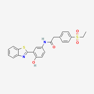B2629939 N-(3-(benzo[d]thiazol-2-yl)-4-hydroxyphenyl)-2-(4-(ethylsulfonyl)phenyl)acetamide CAS No. 942009-17-8