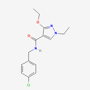B2629941 N-(4-chlorobenzyl)-3-ethoxy-1-ethyl-1H-pyrazole-4-carboxamide CAS No. 1014070-33-7