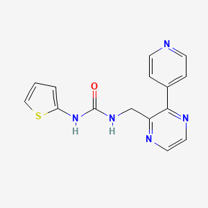 molecular formula C15H13N5OS B2629949 1-((3-(吡啶-4-基)吡嗪-2-基)甲基)-3-(噻吩-2-基)脲 CAS No. 2034499-41-5