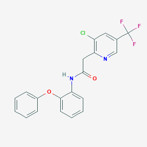 molecular formula C20H14ClF3N2O2 B2629954 2-[3-氯-5-(三氟甲基)吡啶-2-基]-N-(2-苯氧基苯基)乙酰胺 CAS No. 692287-72-2