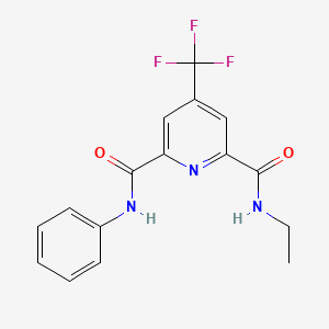 B2629962 N~2~-ethyl-N~6~-phenyl-4-(trifluoromethyl)-2,6-pyridinedicarboxamide CAS No. 1210471-79-6