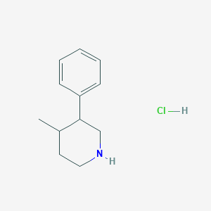 molecular formula C12H18ClN B2629990 4-Methyl-3-phenylpiperidine hydrochloride CAS No. 861020-08-8