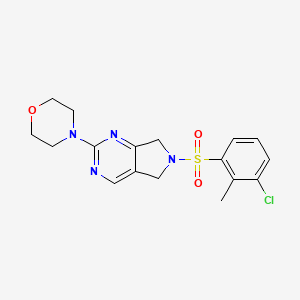 molecular formula C17H19ClN4O3S B2629994 4-(6-((3-chloro-2-methylphenyl)sulfonyl)-6,7-dihydro-5H-pyrrolo[3,4-d]pyrimidin-2-yl)morpholine CAS No. 2034371-65-6