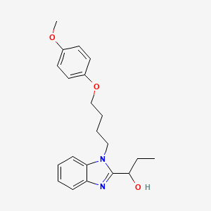 molecular formula C21H26N2O3 B2630030 1-{1-[4-(4-甲氧基苯氧基)丁基]-1H-苯并咪唑-2-基}丙烷-1-醇 CAS No. 887348-98-3