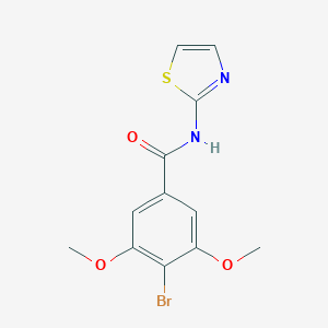 molecular formula C12H11BrN2O3S B263007 4-bromo-3,5-dimethoxy-N-(1,3-thiazol-2-yl)benzamide 