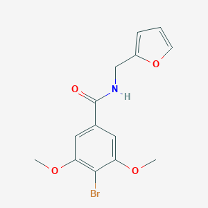 molecular formula C14H14BrNO4 B263009 4-bromo-N-(2-furylmethyl)-3,5-dimethoxybenzamide 