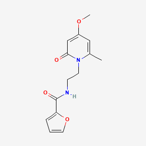 molecular formula C14H16N2O4 B2630096 N-(2-(4-甲氧基-6-甲基-2-氧代吡啶-1(2H)-基)乙基)呋喃-2-甲酰胺 CAS No. 2034338-30-0