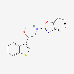 molecular formula C17H14N2O2S B2630110 1-(1-Benzothiophen-3-yl)-2-[(1,3-benzoxazol-2-yl)amino]ethan-1-ol CAS No. 2380068-30-2