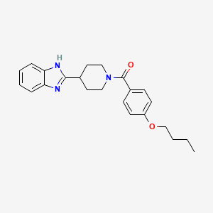 molecular formula C23H27N3O2 B2630115 (4-(1H-benzo[d]imidazol-2-yl)piperidin-1-yl)(4-butoxyphenyl)methanone CAS No. 898444-56-9