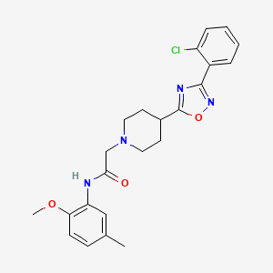 molecular formula C23H25ClN4O3 B2630119 N-(2-chlorophenyl)-2-methyl-5-(2-methyl-1,3-thiazol-4-yl)benzenesulfonamide CAS No. 1251619-97-2