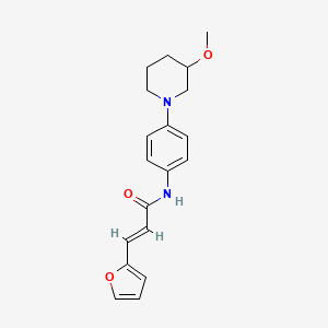 (E)-3-(furan-2-yl)-N-(4-(3-methoxypiperidin-1-yl)phenyl)acrylamide
