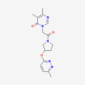 5,6-dimethyl-3-(2-(3-((6-methylpyridazin-3-yl)oxy)pyrrolidin-1-yl)-2-oxoethyl)pyrimidin-4(3H)-one
