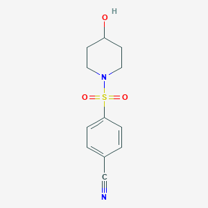 molecular formula C12H14N2O3S B263014 4-[(4-Hydroxypiperidin-1-yl)sulfonyl]benzonitrile 