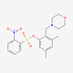 3,5-Dimethyl-2-(morpholinomethyl)phenyl 2-nitrobenzenesulfonate