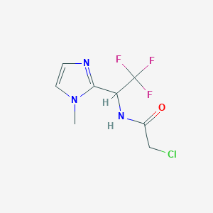 2-Chloro-N-[2,2,2-trifluoro-1-(1-methylimidazol-2-yl)ethyl]acetamide