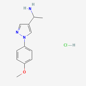 (1-[1-(4-Methoxyphenyl)-1H-pyrazol-4-YL]ethyl)amine hydrochloride