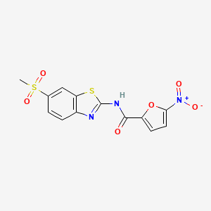 N-(6-(methylsulfonyl)benzo[d]thiazol-2-yl)-5-nitrofuran-2-carboxamide