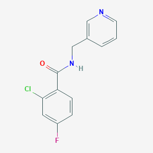 molecular formula C13H10ClFN2O B263017 2-chloro-4-fluoro-N-(pyridin-3-ylmethyl)benzamide 