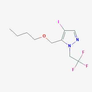 molecular formula C10H14F3IN2O B2630181 5-(butoxymethyl)-4-iodo-1-(2,2,2-trifluoroethyl)-1H-pyrazole CAS No. 1856044-98-8