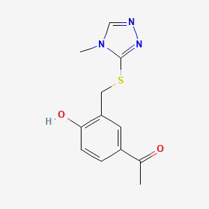 1-[4-Hydroxy-3-[(4-methyl-1,2,4-triazol-3-yl)sulfanylmethyl]phenyl]ethanone