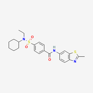 4-(N-cyclohexyl-N-ethylsulfamoyl)-N-(2-methylbenzo[d]thiazol-6-yl)benzamide