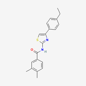 N-[4-(4-ethylphenyl)-1,3-thiazol-2-yl]-3,4-dimethylbenzamide