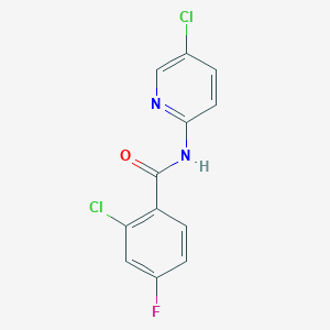 molecular formula C12H7Cl2FN2O B263020 2-chloro-N-(5-chloro-2-pyridinyl)-4-fluorobenzamide 